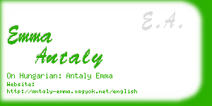 emma antaly business card